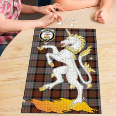Clan Cameron of Erracht Weathered Tartan Crest Unicorn Scotland Jigsaw Puzzles Gift For Family OL26 Clan Cameron Tartan Today   