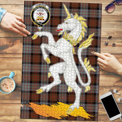 Clan Cameron of Erracht Weathered Tartan Crest Unicorn Scotland Jigsaw Puzzles Gift For Family OL26 Clan Cameron Tartan Today   