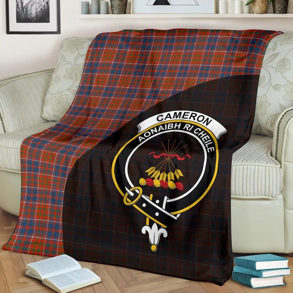Clan Cameron of Lochiel Ancient Tartan Crest Blanket Wave Style MY18 Clan Cameron Tartan Today   