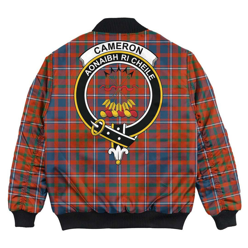 Clan Cameron of Lochiel Ancient Tartan Crest Bomber Jacket JV88 Cameron of Lochiel Ancient Tartan Tartan Bomber Jacket   