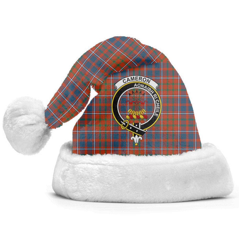 Clan Cameron of Lochiel Ancient Tartan Crest Christmas Santa Hat FG82 Cameron of Lochiel Ancient Tartan Tartan Santa Hat   