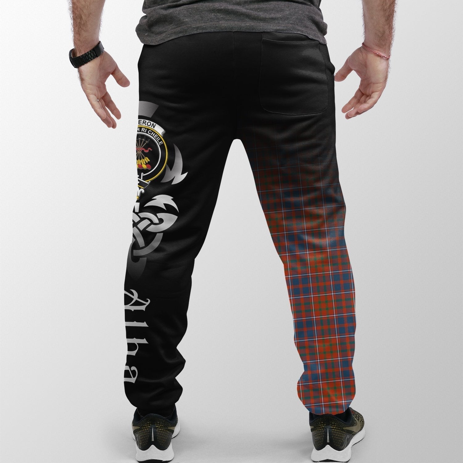 Clan Cameron Of Lochiel Ancient Tartan Crest Jogger Sweatpants  Alba Celtic Style SC87 Clan Cameron Tartan Today   