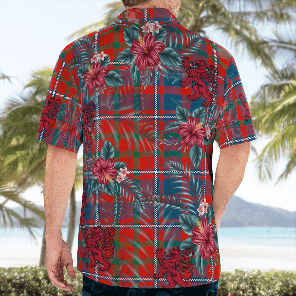 Clan Cameron of Lochiel Ancient Tartan Scottish Lion Hawaiian Shirt AQ69 Cameron of Lochiel Ancient Tartan Tartan Hawaii Shirt   