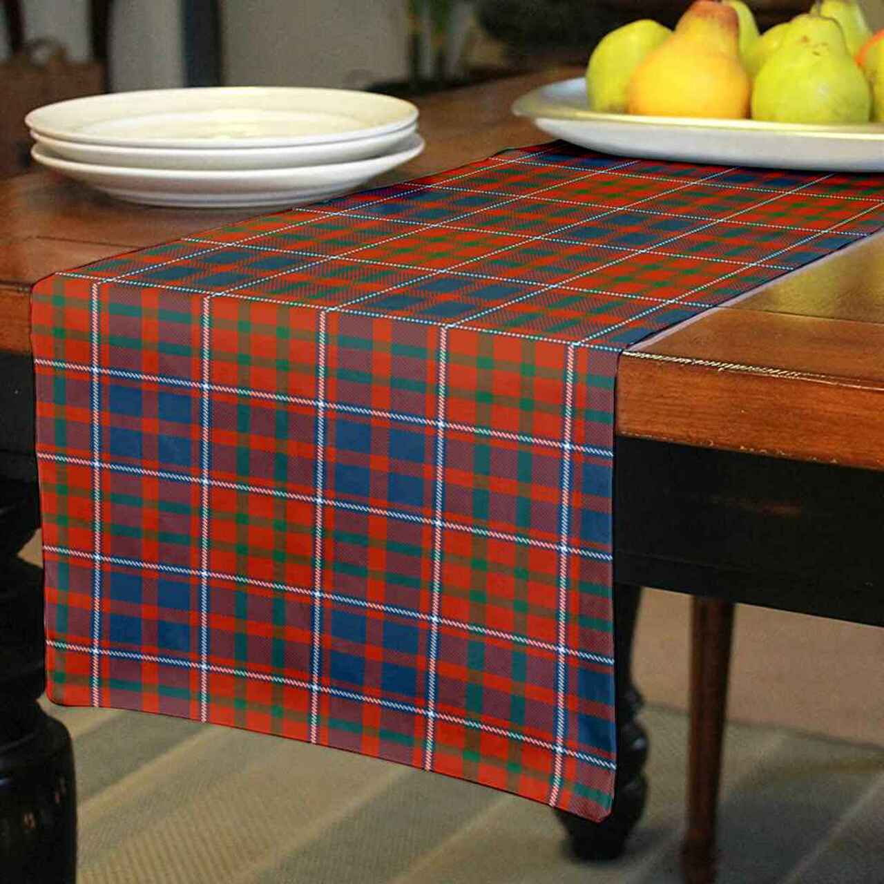 Clan Cameron of Lochiel Ancient Tartan Table Runner Cotton NL50 Cameron of Lochiel Ancient Tartan Tartan Table Runner   