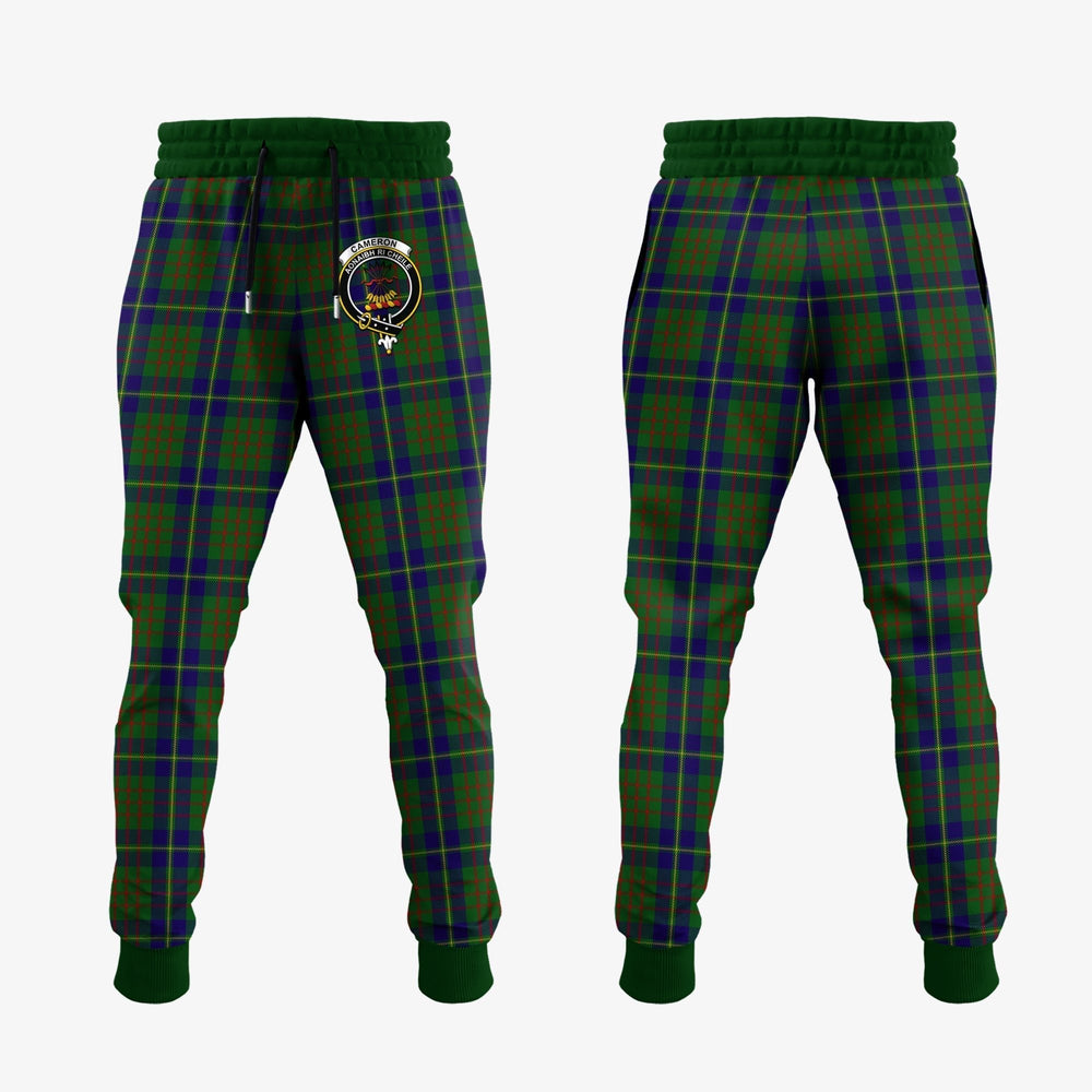 Clan Cameron Of Lochiel Hunting Tartan Crest Jogger Sweatpants FW46 Clan Cameron Tartan Today   