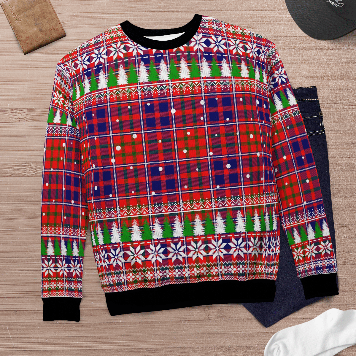 Clan Cameron of Lochiel Modern Tartan Christmas Ugly Sweater QL83 Cameron of Lochiel Modern Tartan Tartan Ugly Sweater   