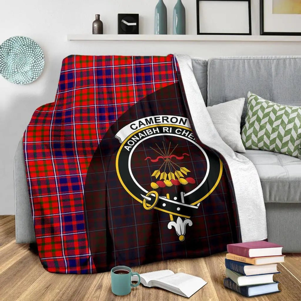 Clan Cameron of Lochiel Modern Tartan Crest Blanket Wave Style XR47 Clan Cameron Tartan Today   