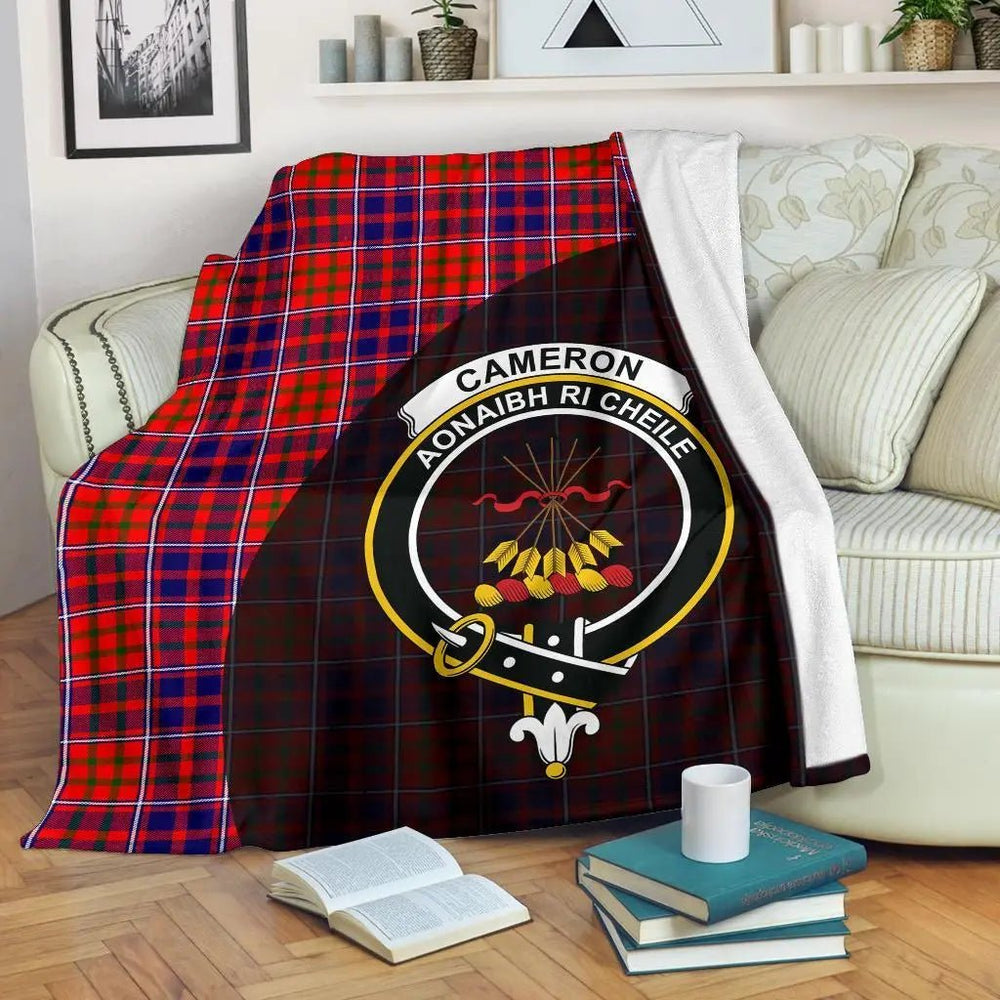 Clan Cameron of Lochiel Modern Tartan Crest Blanket Wave Style XR47 Clan Cameron Tartan Today   