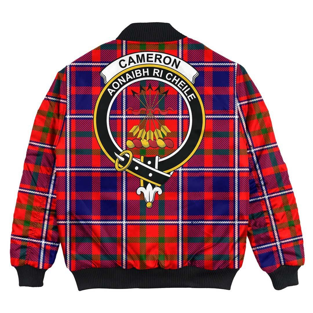 Clan Cameron of Lochiel Modern Tartan Crest Bomber Jacket LB97 Cameron of Lochiel Modern Tartan Tartan Bomber Jacket   