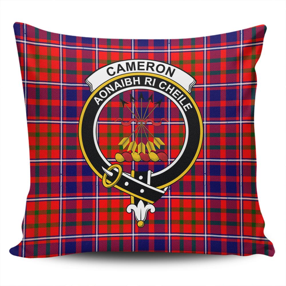 Clan Cameron of Lochiel Modern Tartan Crest Pillow Cover HC65 Clan Cameron Tartan Today   