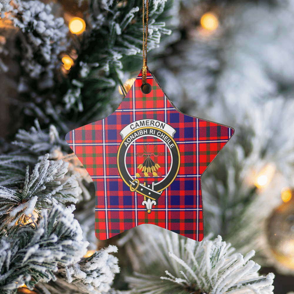 Clan Cameron of Lochiel Modern Tartan Crest Star Ceramic Ornament BM72 Cameron of Lochiel Modern Tartan Tartan Christmas   