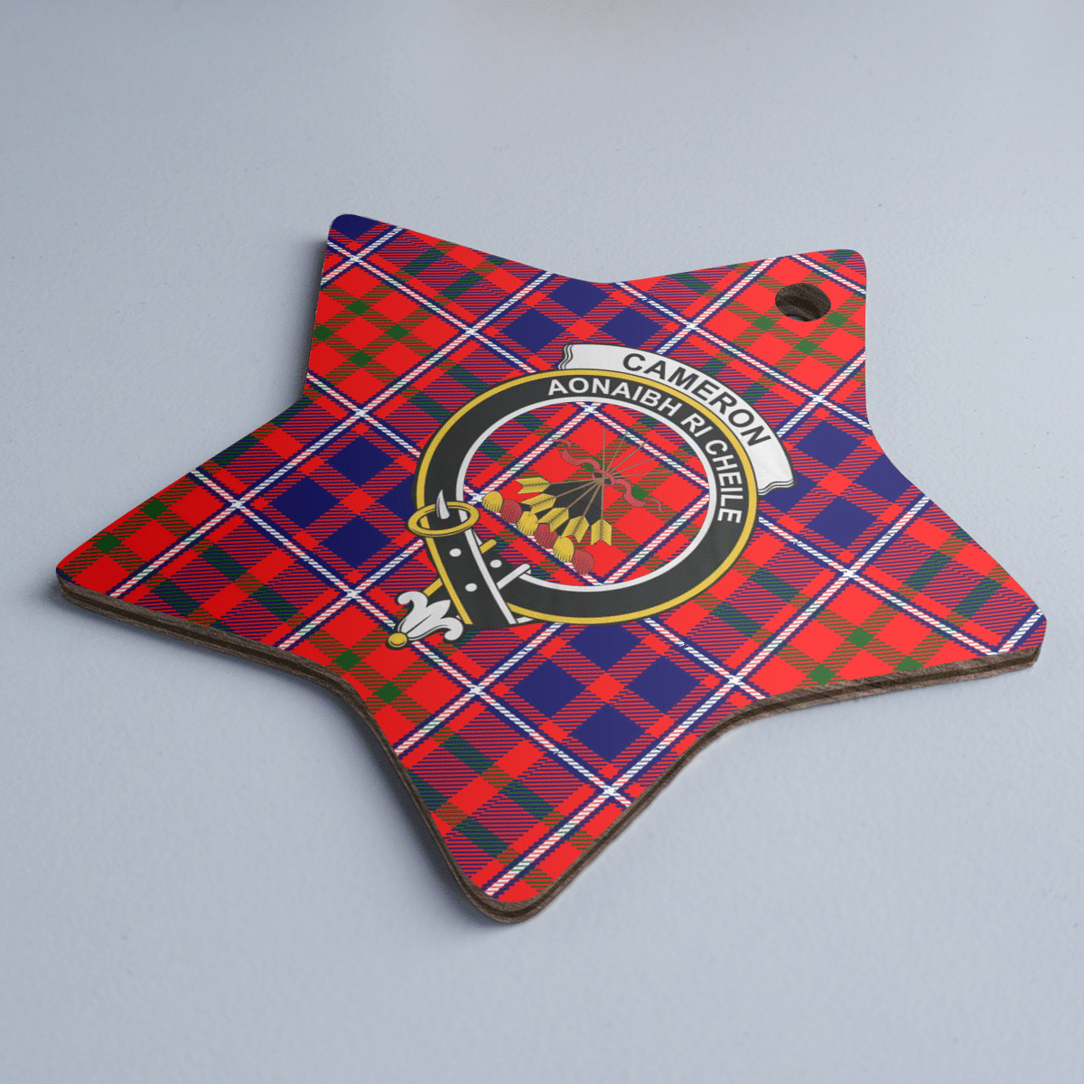 Clan Cameron of Lochiel Modern Tartan Crest Star Ceramic Ornament BM72 Cameron of Lochiel Modern Tartan Tartan Christmas   