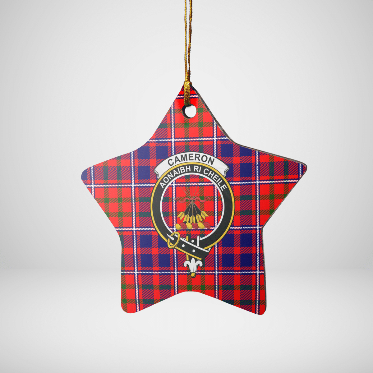 Clan Cameron of Lochiel Modern Tartan Crest Star Ceramic Ornament BM72 Cameron of Lochiel Modern Tartan Tartan Christmas   