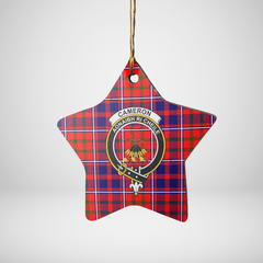 Clan Cameron of Lochiel Modern Tartan Crest Star Ceramic Ornament BM72 Cameron of Lochiel Modern Tartan Tartan Christmas   