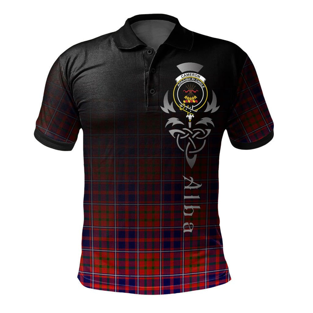 Clan Cameron of Lochiel Modern Tartan Polo Shirt - Alba Celtic Style OP35 Cameron of Lochiel Modern Tartan Tartan Polo   