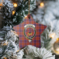 Clan Cameron of Lochiel Tartan Crest Star Ceramic Ornament XI90 Cameron of Lochiel Tartan Tartan Christmas   