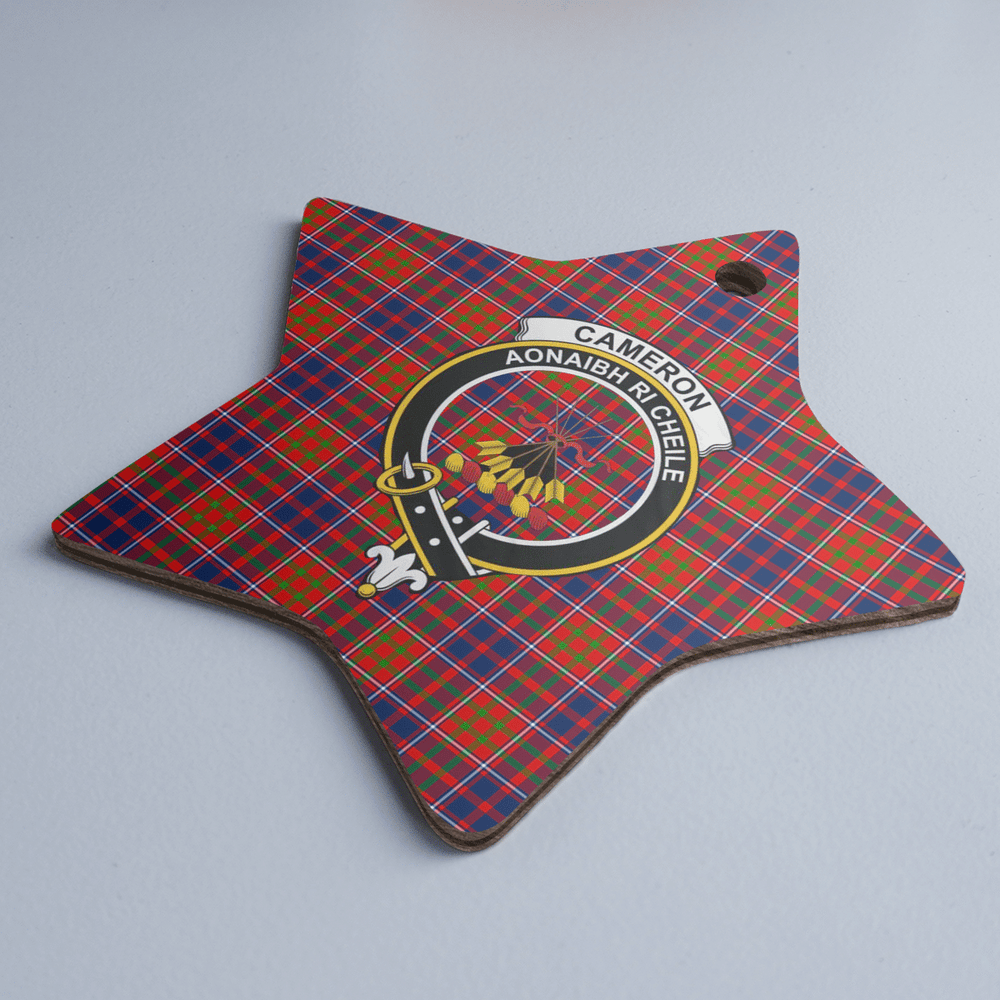 Clan Cameron of Lochiel Tartan Crest Star Ceramic Ornament XI90 Cameron of Lochiel Tartan Tartan Christmas   