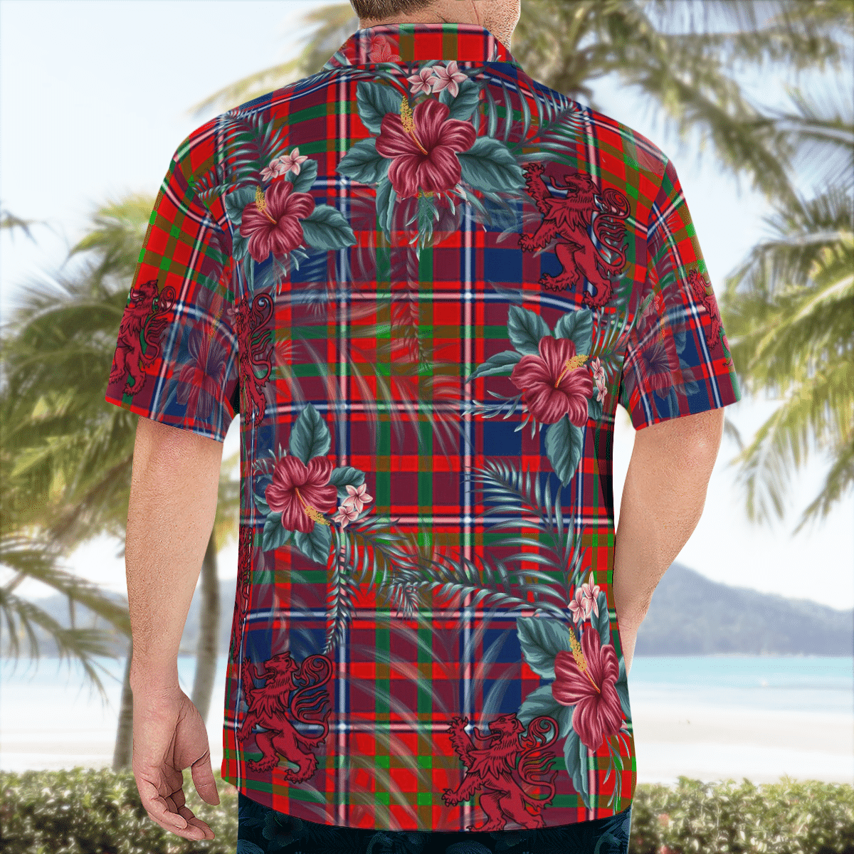 Clan Cameron of Lochiel Tartan Scottish Lion Hawaiian Shirt YP32 Cameron of Lochiel Tartan Tartan Hawaii Shirt   