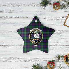 Clan Campbel of Cawdor Modern Tartan Crest Star Ceramic Ornament FB51 Campbel of Cawdor Modern Tartan Tartan Christmas   