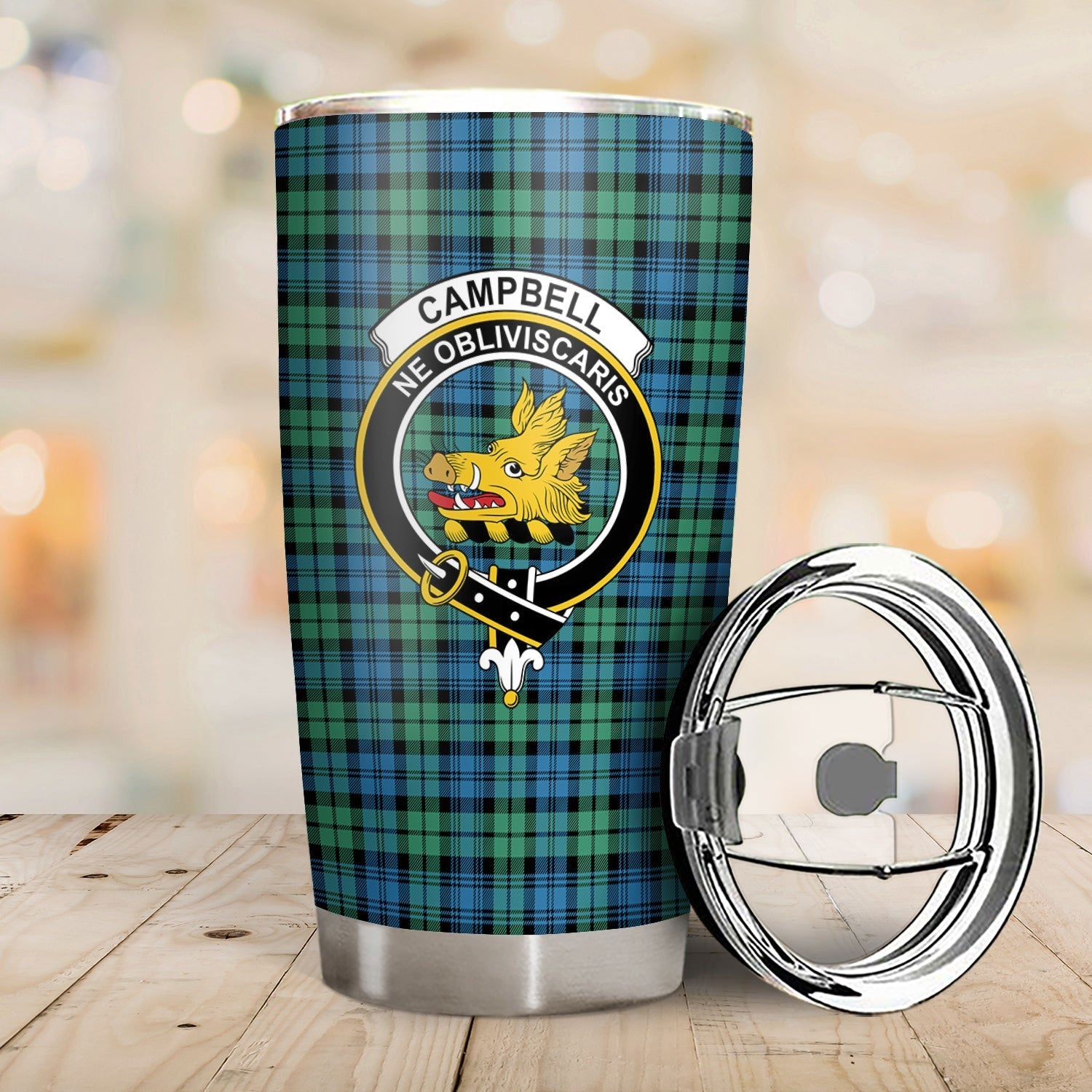 Clan Campbell Ancient 01 Tartan Crest Tumbler DA72 Clan Campbell Tartan Today   