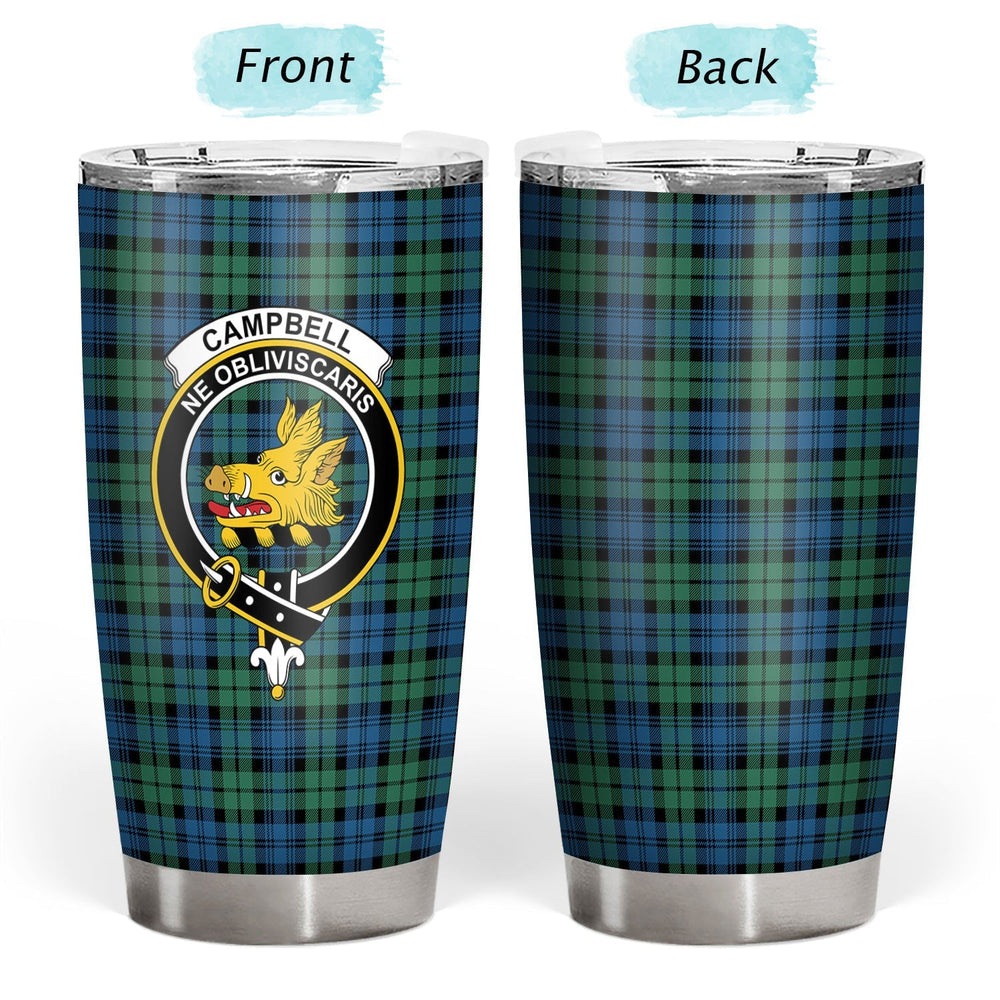 Clan Campbell Ancient 02 Tartan Crest Tumbler EI37 Clan Campbell Tartan Today   