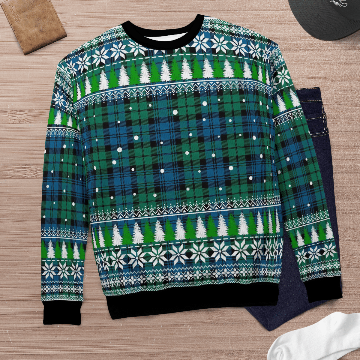 Clan Campbell Ancient Tartan Christmas Ugly Sweater MJ51 Campbell Ancient Tartan Tartan Ugly Sweater   