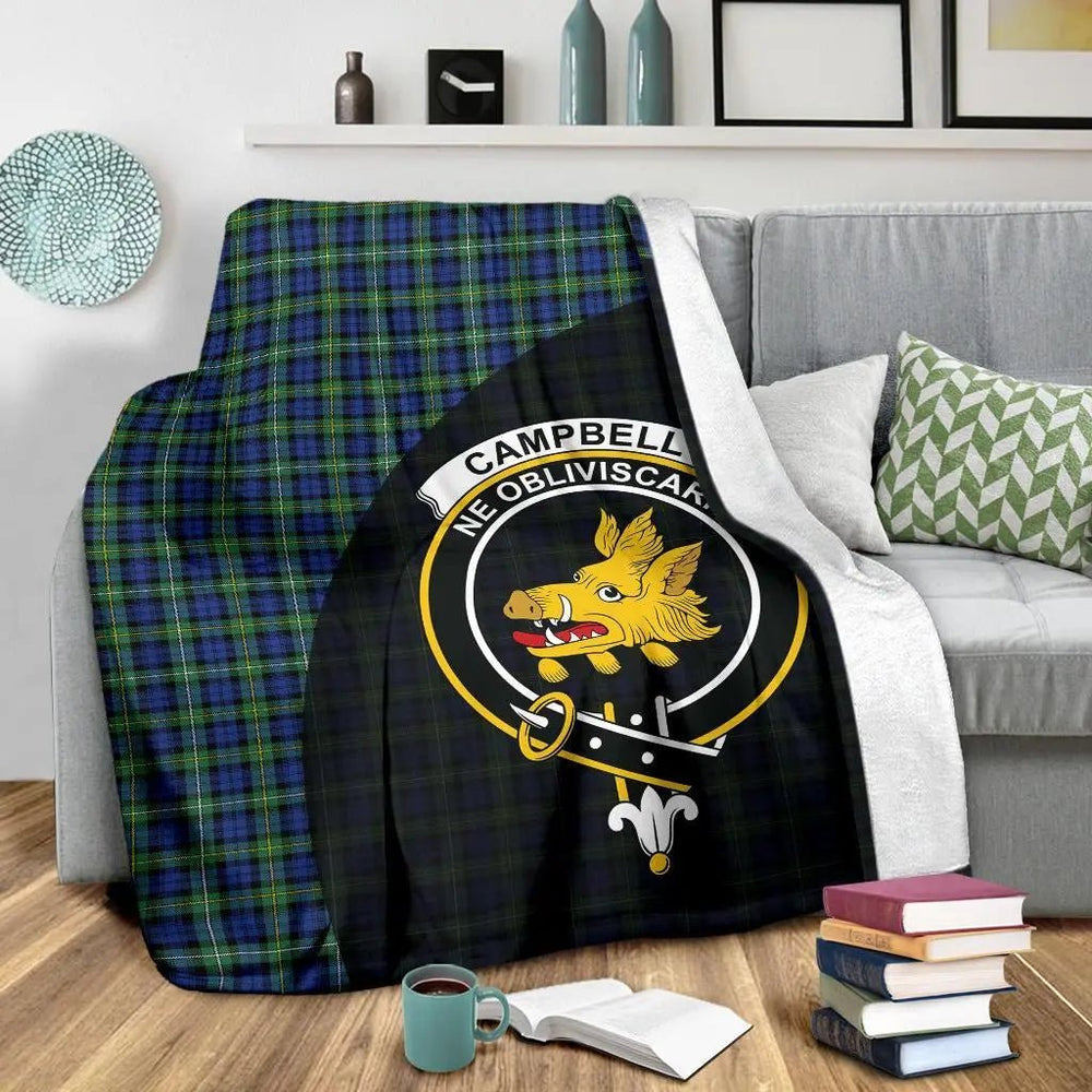 Clan Campbell Argyll Ancient Tartan Crest Blanket Wave Style UL60 Clan Campbell Tartan Today   