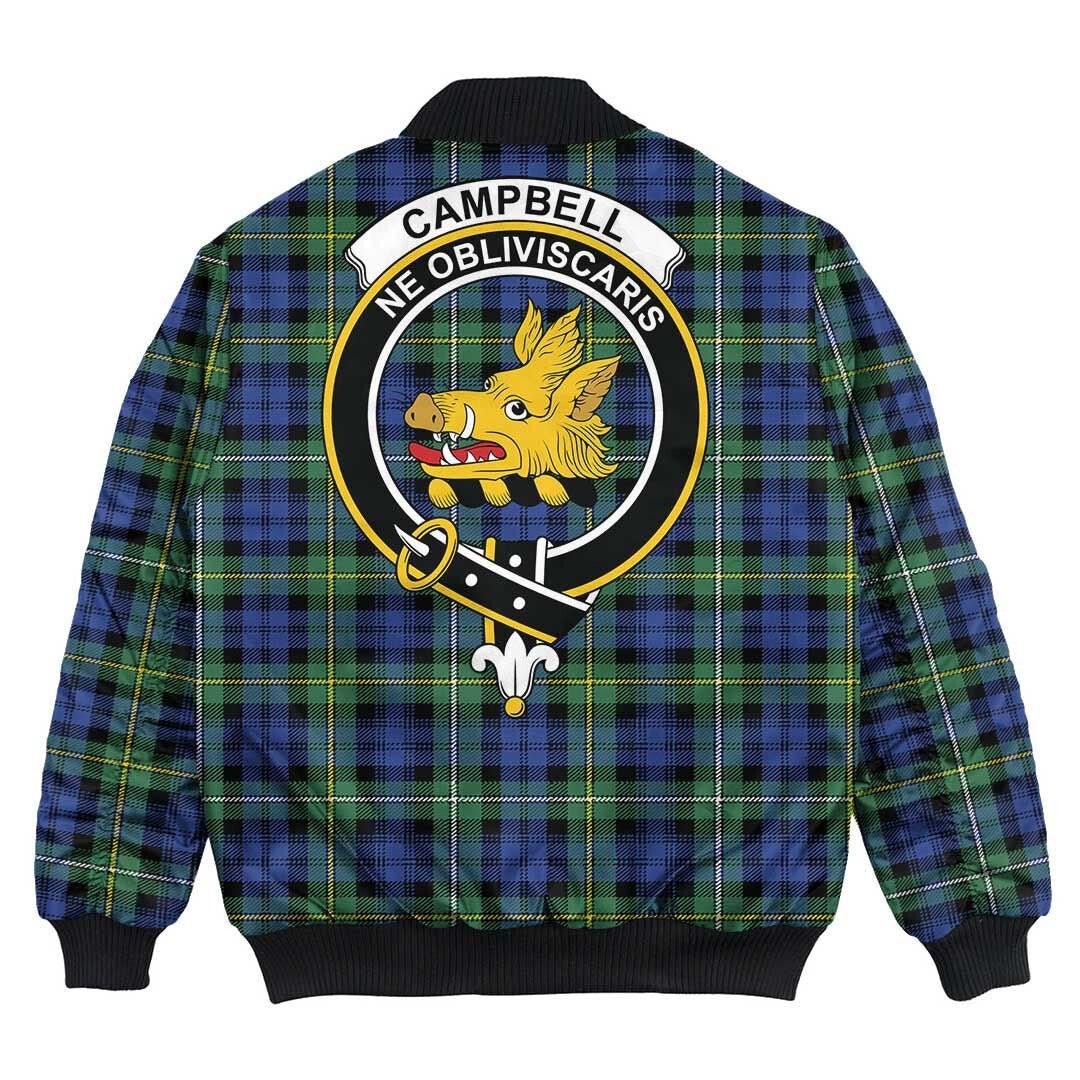 Clan Campbell Argyll Ancient Tartan Crest Bomber Jacket DJ48 Campbell Argyll Ancient Tartan Tartan Bomber Jacket   