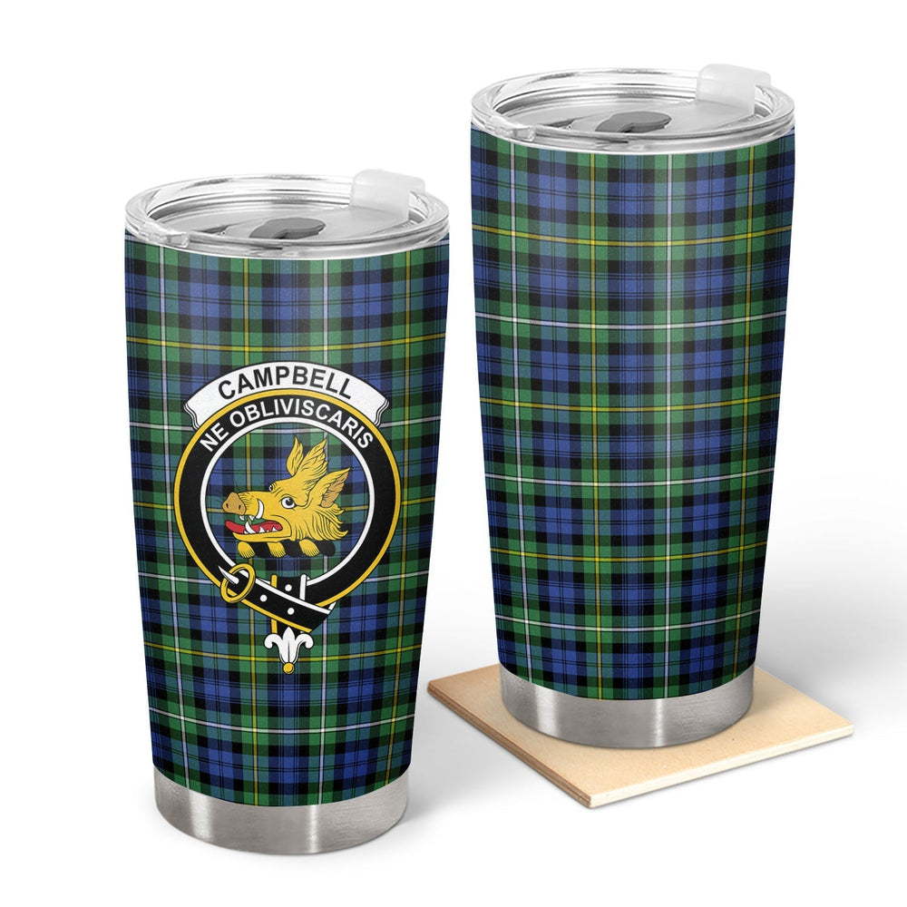 Clan Campbell Argyll Ancient Tartan Crest Tumbler NN24 Clan Campbell Tartan Today   