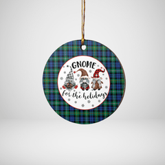 Clan Campbell Argyll Ancient Tartan Tartan Crest Gnome Round Ceramic Ornament YW58 Campbell Argyll Ancient Tartan Tartan Christmas   