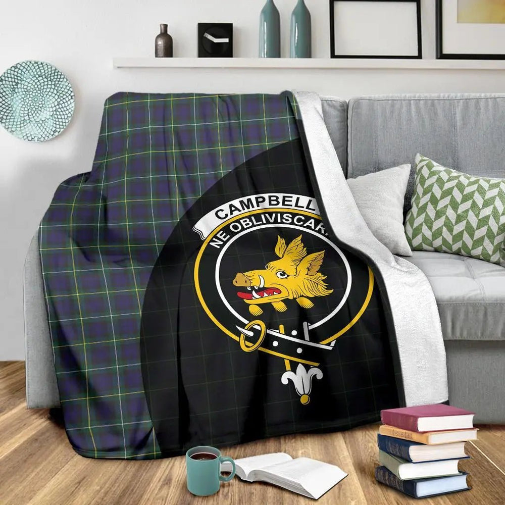 Clan Campbell Argyll Modern Tartan Crest Blanket Wave Style QY13 Clan Campbell Tartan Today   