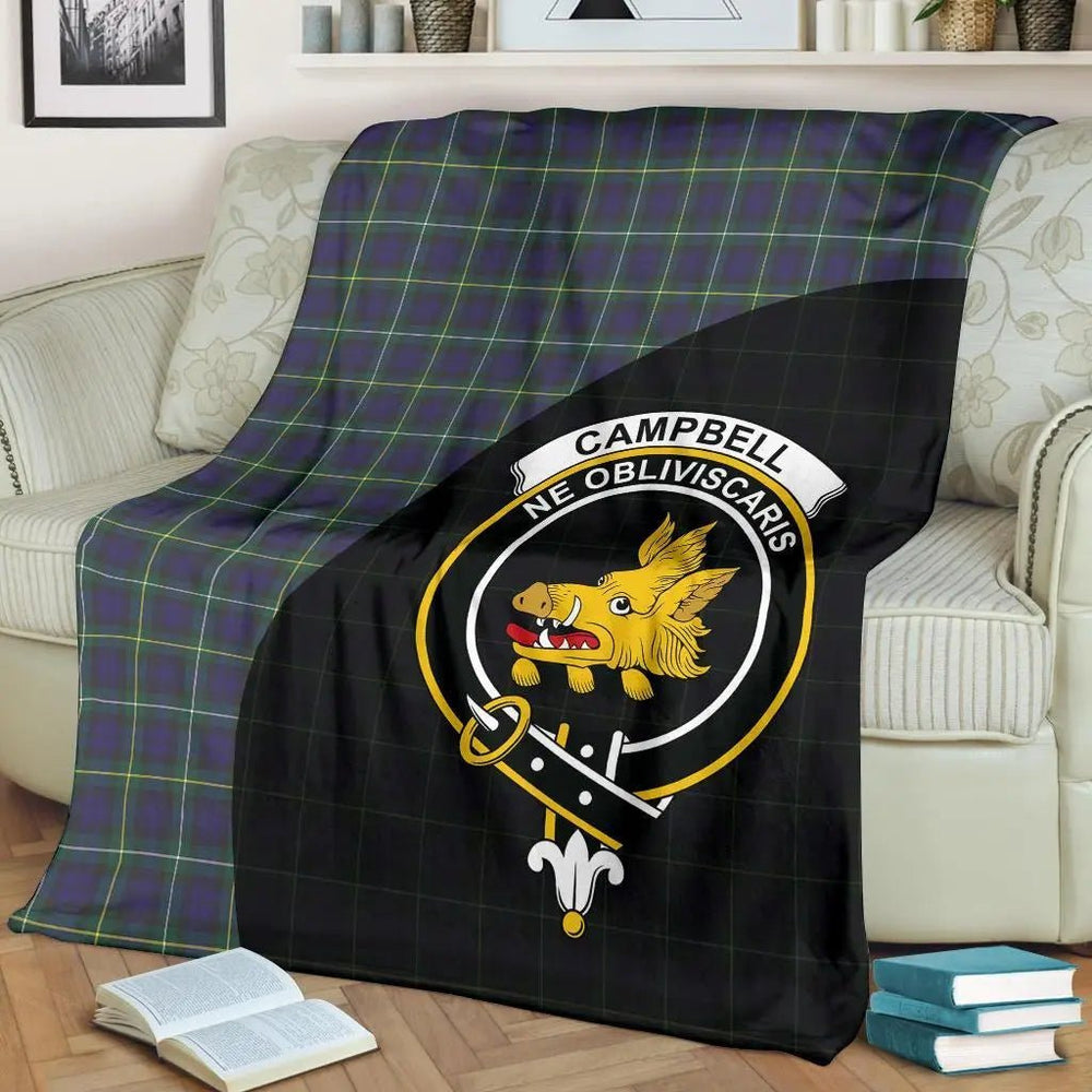 Clan Campbell Argyll Modern Tartan Crest Blanket Wave Style QY13 Clan Campbell Tartan Today   