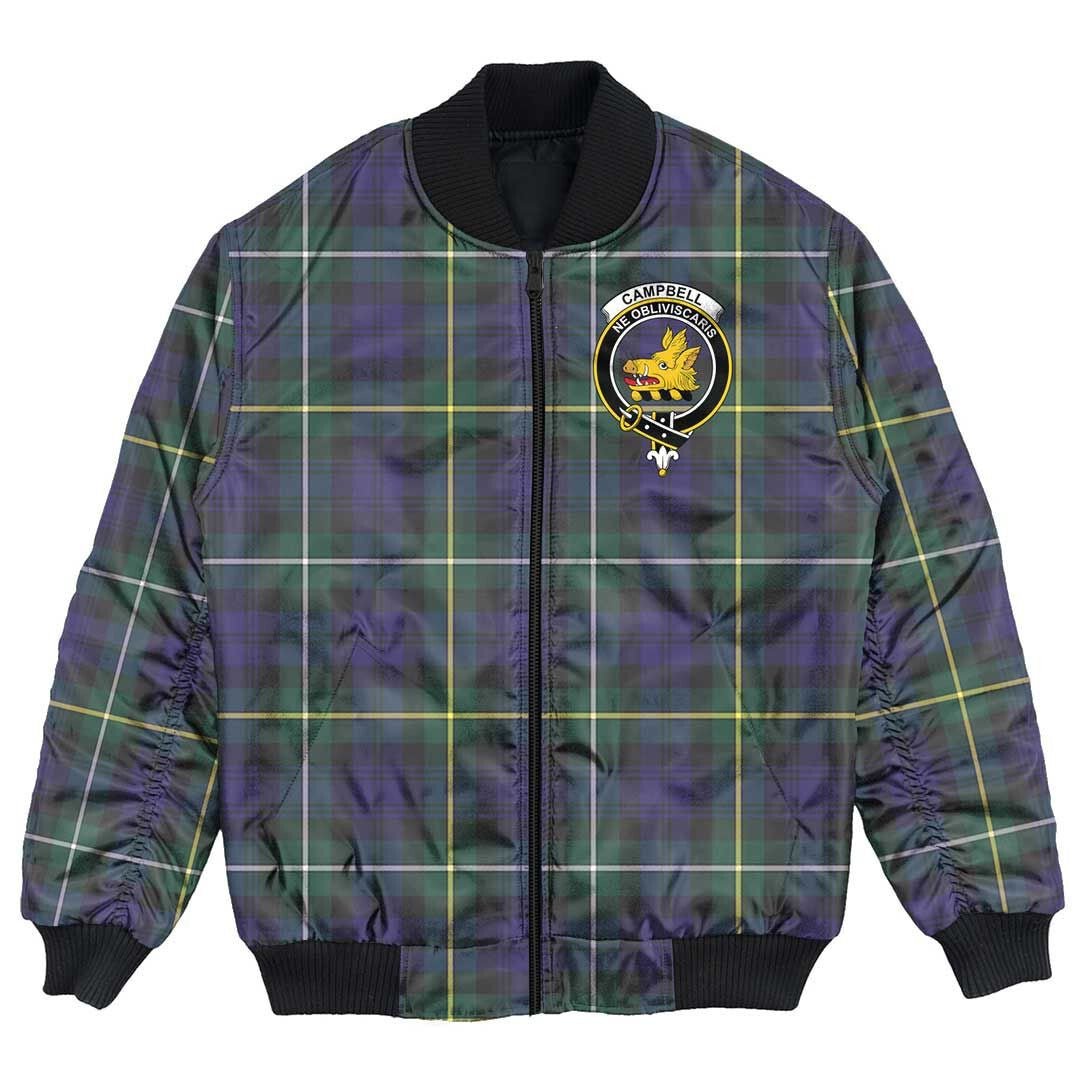 Clan Campbell Argyll Modern Tartan Crest Bomber Jacket KN21 Campbell Argyll Modern Tartan Tartan Bomber Jacket   