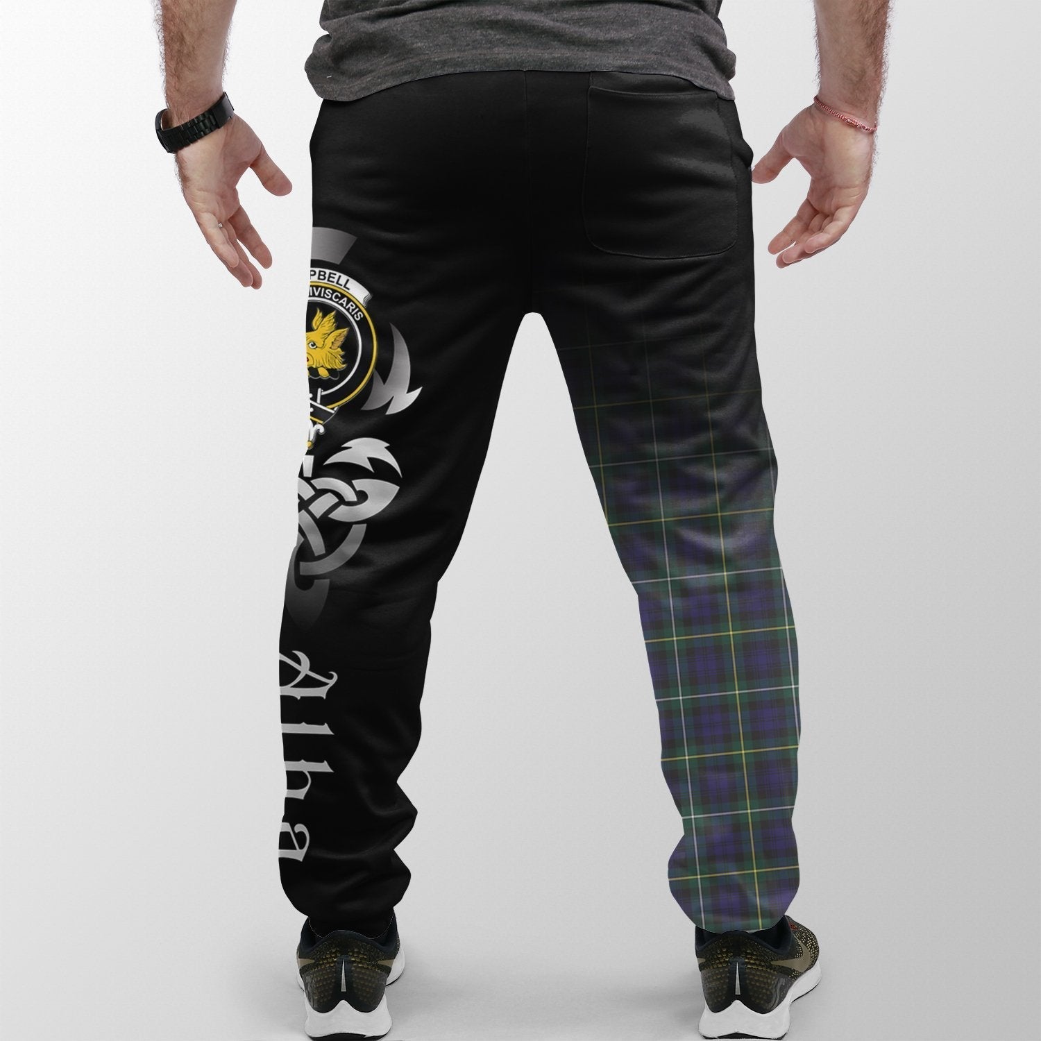 Clan Campbell Argyll Modern Tartan Crest Jogger Sweatpants  Alba Celtic Style FJ32 Clan Campbell Tartan Today   