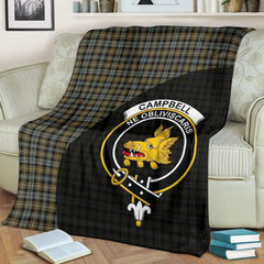 Clan Campbell Argyll Weathered Tartan Crest Blanket Wave Style WW49 Clan Campbell Tartan Today   