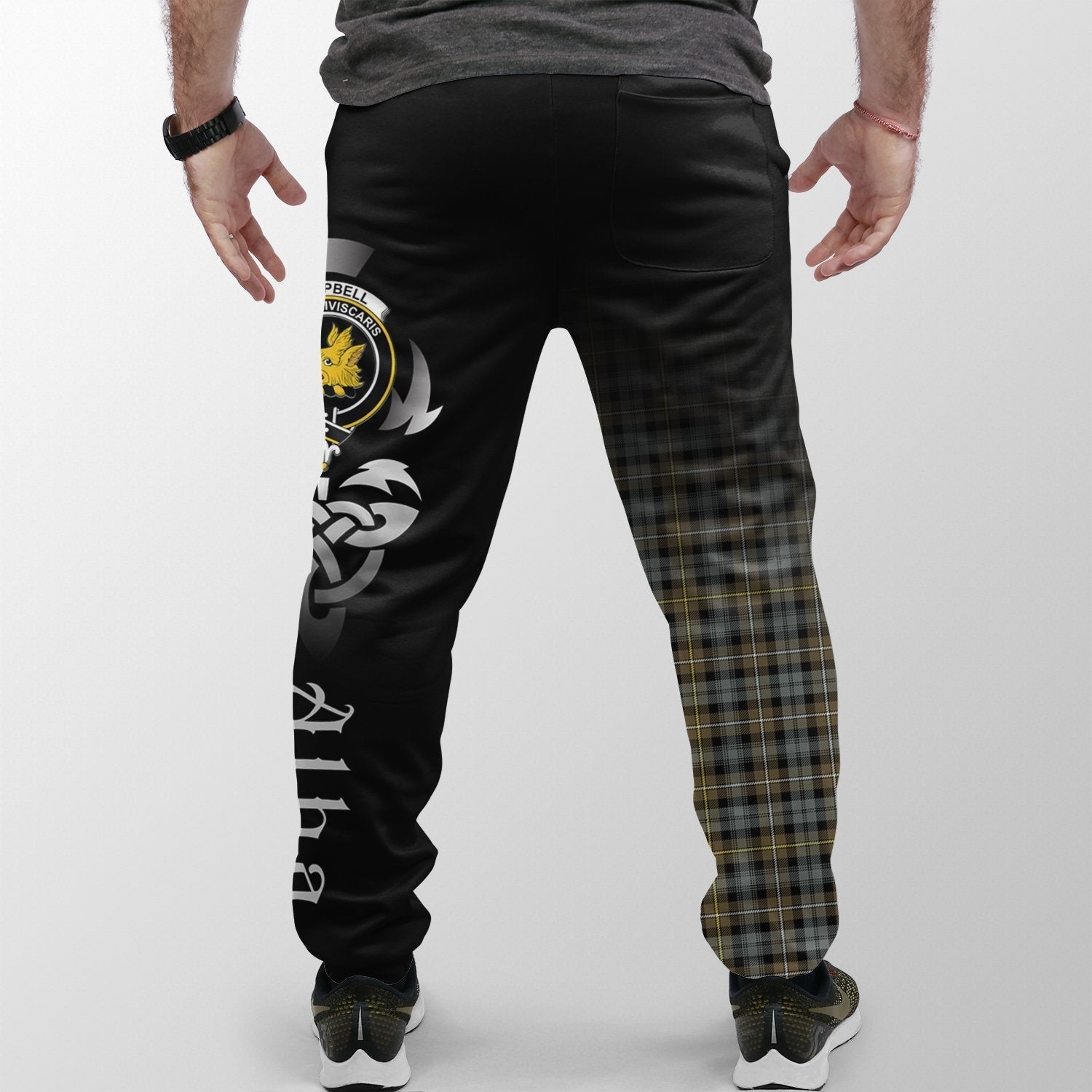 Clan Campbell Argyll Weathered Tartan Crest Jogger Sweatpants  Alba Celtic Style ZI48 Clan Campbell Tartan Today   