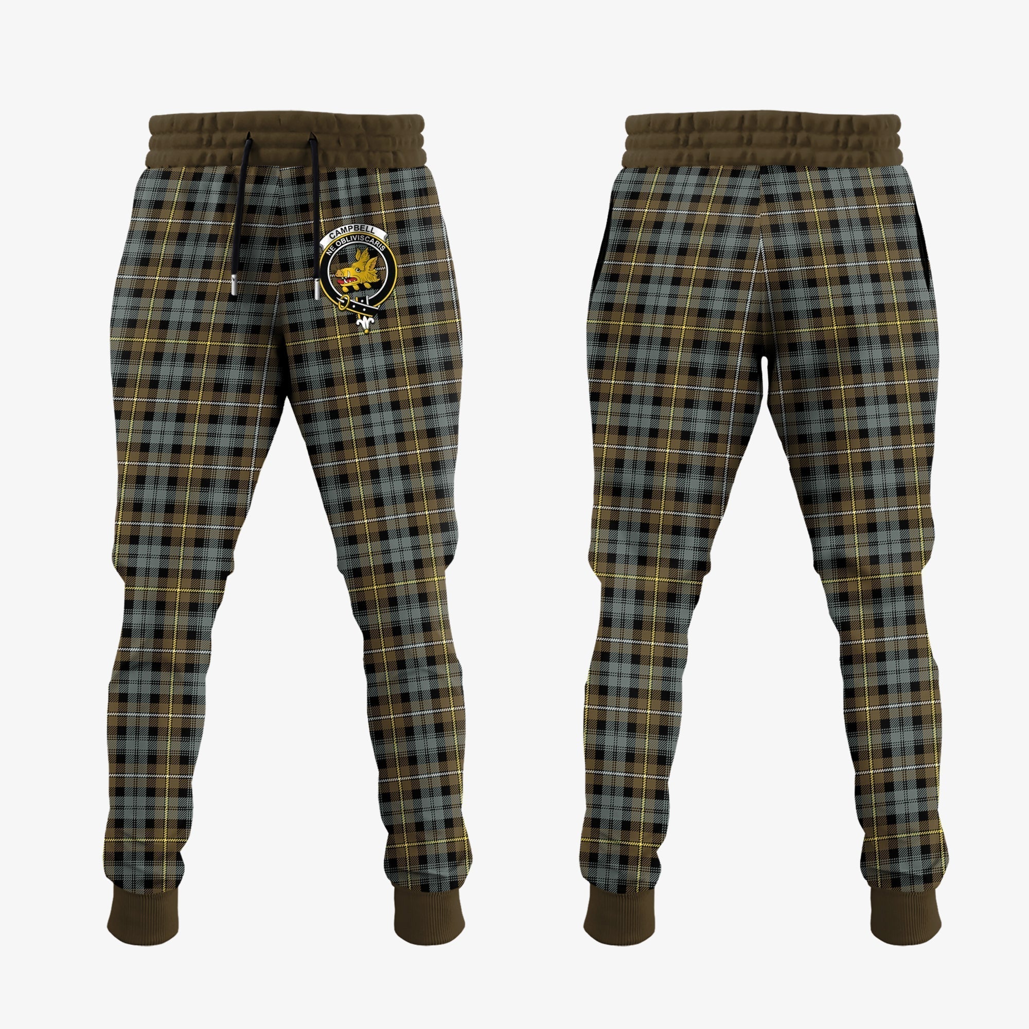 Clan Campbell Argyll Weathered Tartan Crest Jogger Sweatpants NF27 Clan Campbell Tartan Today   