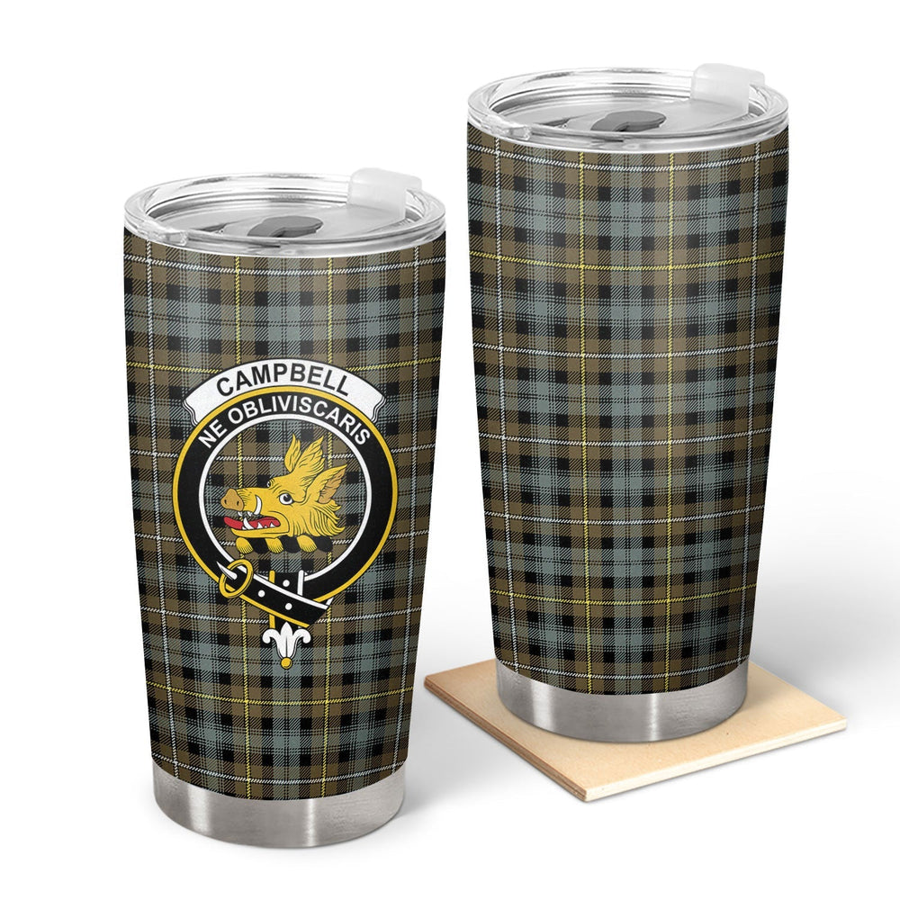 Clan Campbell Argyll Weathered Tartan Crest Tumbler RL83 Clan Campbell Tartan Today   