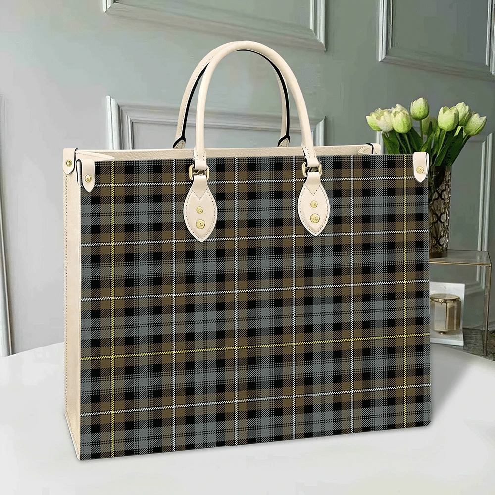 Clan Campbell Argyll Weathered Tartan Leather Bag AH23 Clan Campbell Tartan Today   