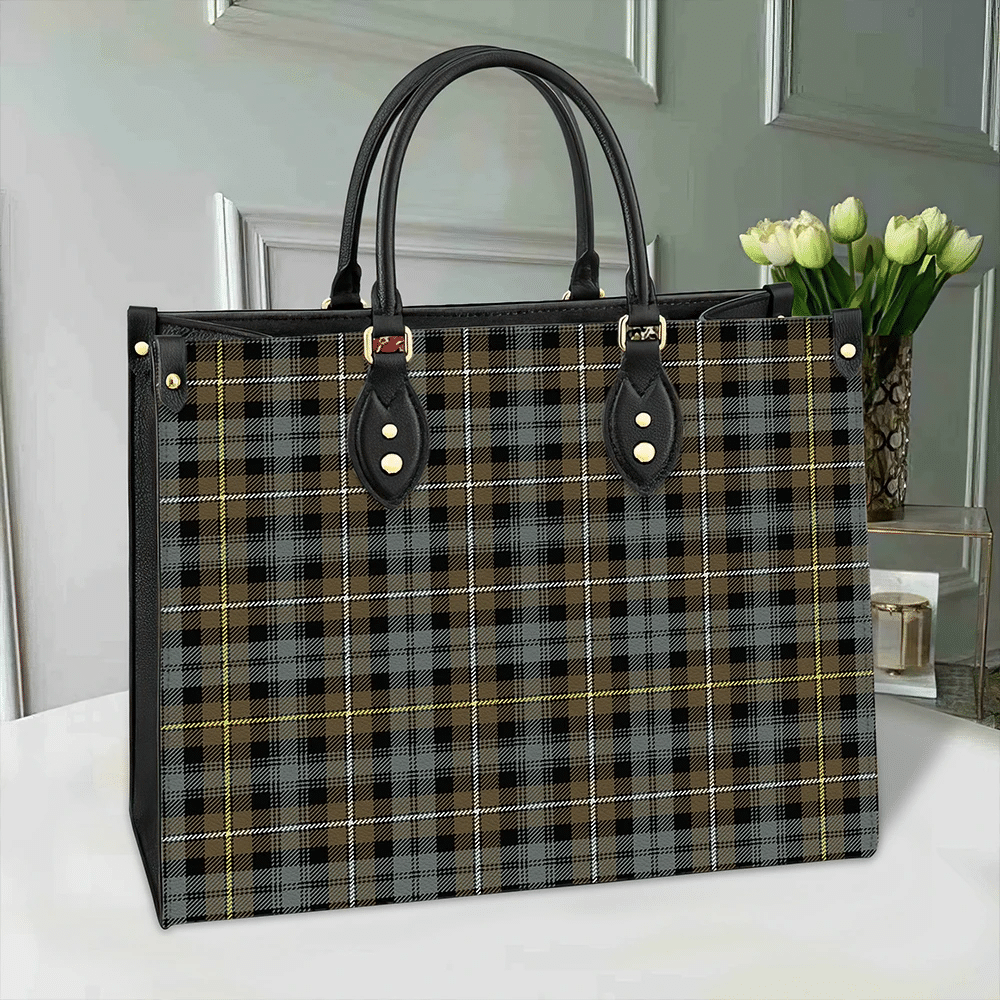 Clan Campbell Argyll Weathered Tartan Leather Bag AH23 Clan Campbell Tartan Today   