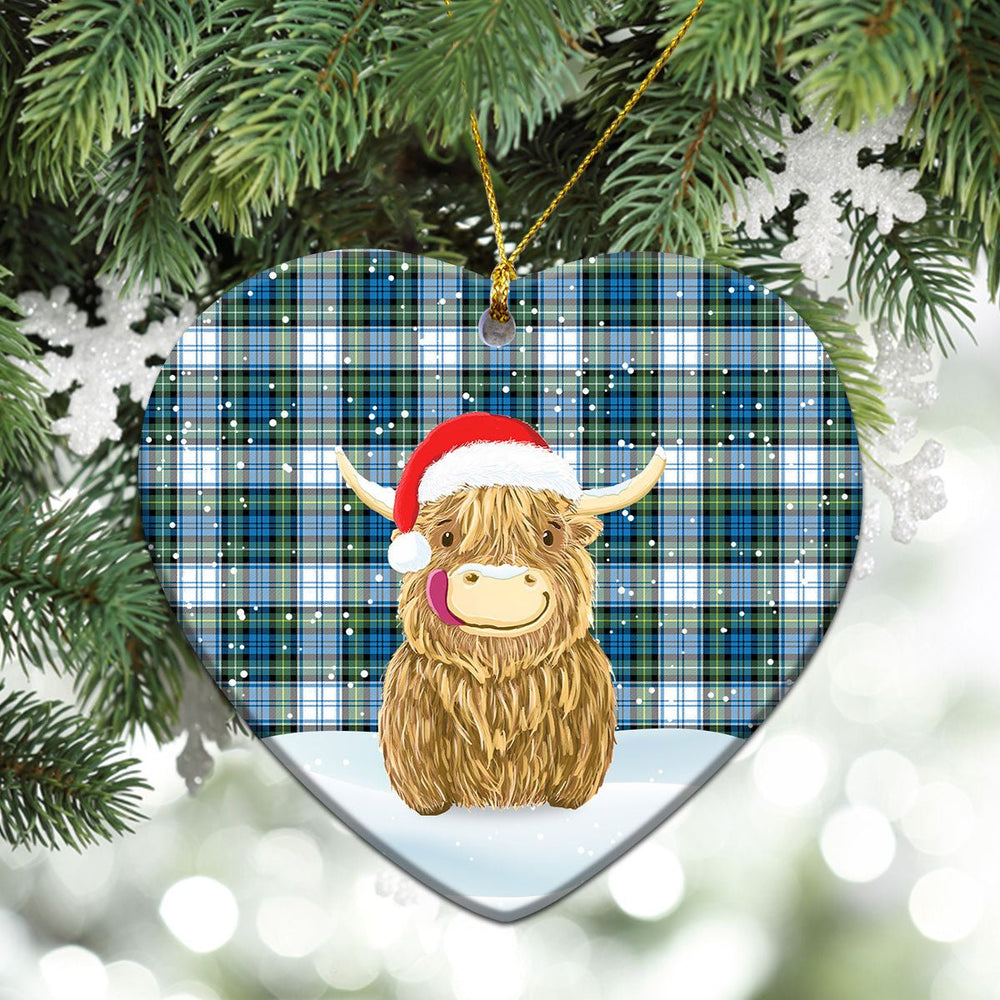 Clan Campbell Dress Ancient Tartan Christmas Ceramic Ornament Highland Cows Style HF74 Campbell Dress Ancient Tartan Tartan Ornament   