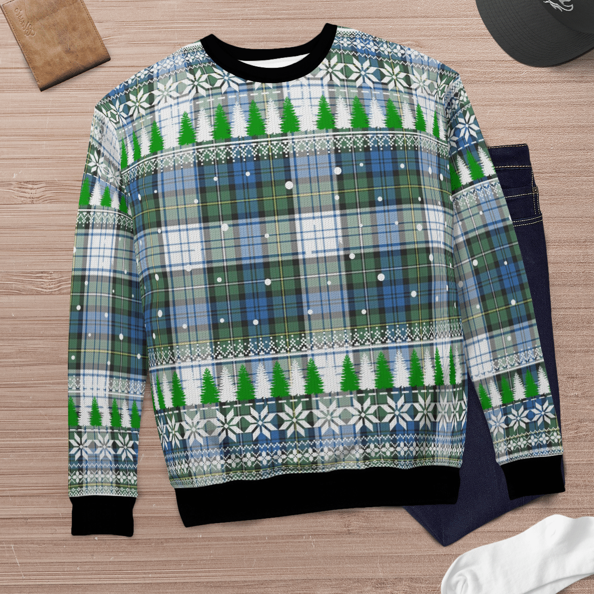Clan Campbell Dress Ancient Tartan Christmas Ugly Sweater SC98 Campbell Dress Ancient Tartan Tartan Ugly Sweater   
