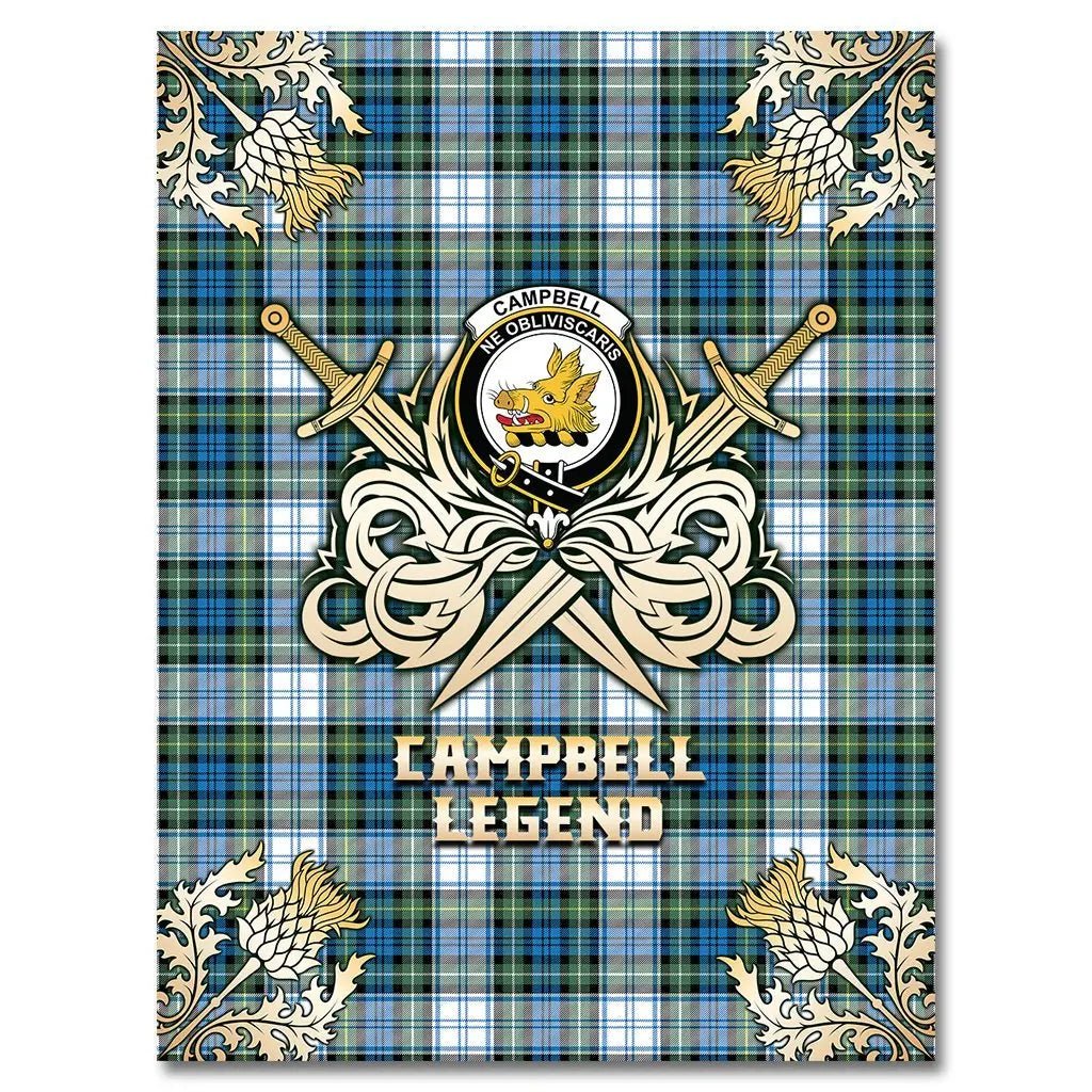 Clan Campbell Dress Ancient Tartan Gold Courage Symbol Blanket IL26 Clan Campbell Tartan Today   