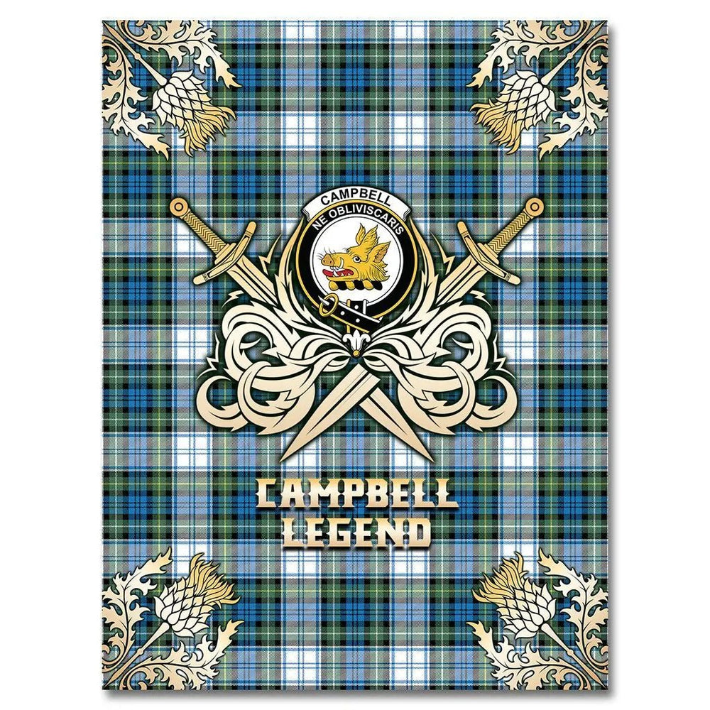 Clan Campbell Dress Ancient Tartan Gold Courage Symbol Blanket IL26 Clan Campbell Tartan Today   