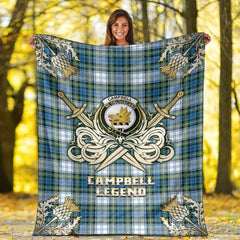 Clan Campbell Dress Ancient Tartan Gold Courage Symbol Blanket IL26 Clan Campbell Tartan Today   