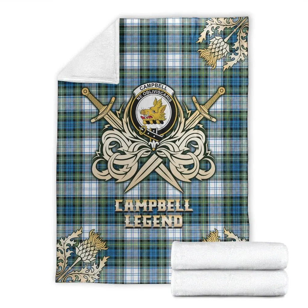 Clan Campbell Dress Ancient Tartan Gold Courage Symbol Blanket IL26 Clan Campbell Tartan Today   