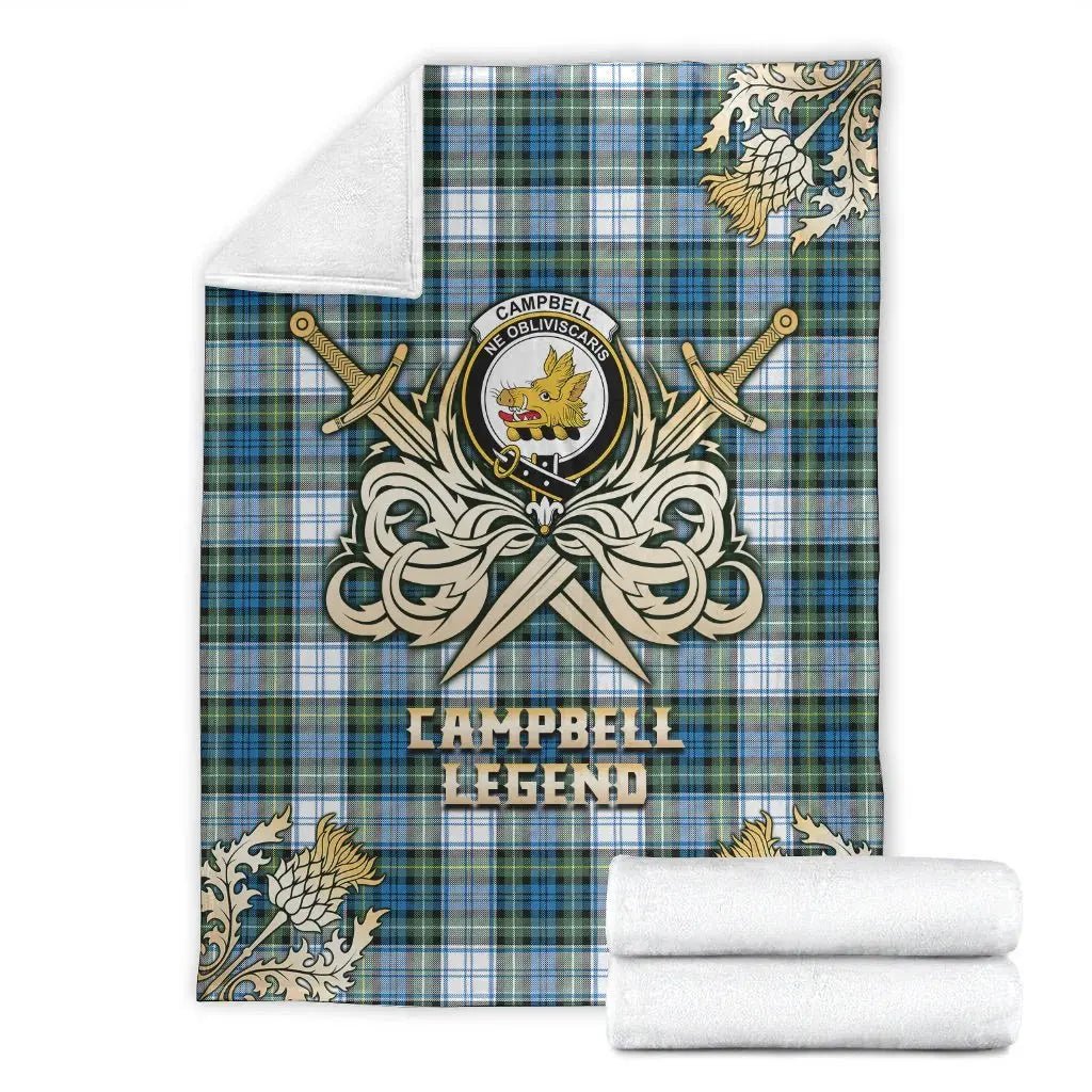 Clan Campbell Dress Ancient Tartan Gold Courage Symbol Blanket IL26 Clan Campbell Tartan Today   