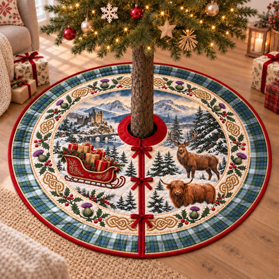 Clan Campbell Dress Ancient Tartan Highland Christmas Tree Skirt