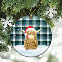 Clan Campbell Dress Tartan Christmas Ceramic Ornament Highland Cows Style VU69 Campbell Dress Tartan Tartan Ornament   