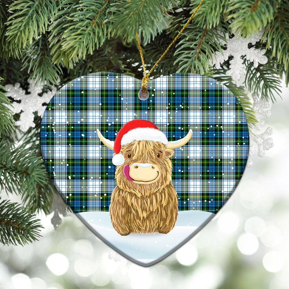 Clan Campbell Dress Tartan Christmas Ceramic Ornament Highland Cows Style VU69 Campbell Dress Tartan Tartan Ornament   
